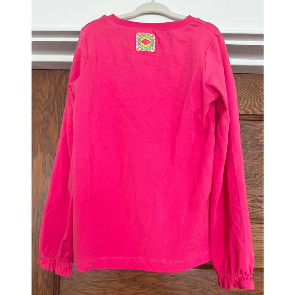 NWT OILILY Tita Longsleeve Smiley Organic Cotton Top T-Shirt Size Kids 8 - Picture 3 of 5